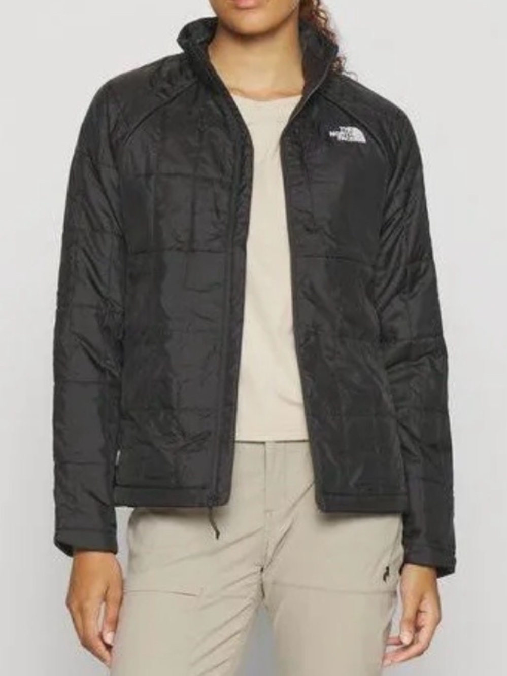 The North Face Women’s Black Circaloft Quilted Lightweight Puffer Jacket Sz Lg